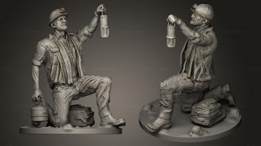 Figurines of people MINER 4 3d model